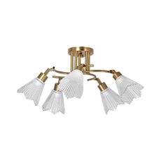 Luster na tyči 5xE14/60W/230V zlatá