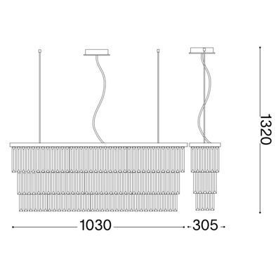 Ideal Lux - Krištáľový luster na lanku MARTINEZ 8xE14/40W/230V zlatá