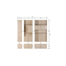 Modulárny TV stolík v dekore duba v prírodnej farbe 110x44 cm Modulair – vtwonen
