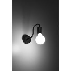 Sollux SL.1445 - Nástenná lampa VECTOR 1xE27/15W/230V čierna