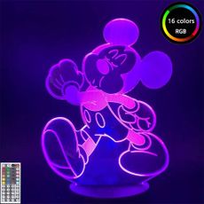 3Dmix 3DL-SL028 – 3D LED nočná lampa - Mickey Mouse (Miki Maus) (Solar)
