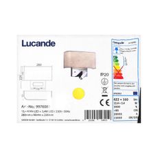 Lucande - LED Nástenná lampa VIRVE 1XLED/13,4W/230V + 1xLED/3,4W/230V