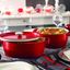 Pyrex Liatinový kastról s pokrievkou 4 l, 29 x 21 cm, červená, 4 l