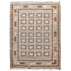 Diamond Carpets India , Ručne viazaný kusový koberec Guggenheim DESP P81 Brown Natural, 120x170, hnedá, chodba / predsieň