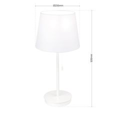 Orion LA 4-1205/1 - Stolná lampa s USB portom LUDWIG 1xE27/40W/230V biela