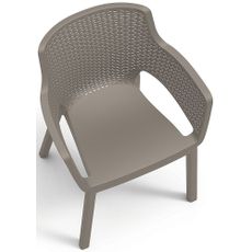 Záhradné plastové kreslo SOFIA (cappuccino)