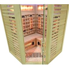 Infrasauna pre 3 osoby so soľným kameňom + turmalíny 150x150x190cm