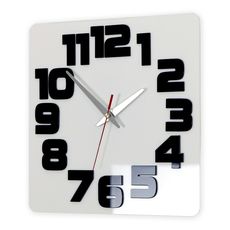 ModernClock Nástenné hodiny Logic bielo-čierne