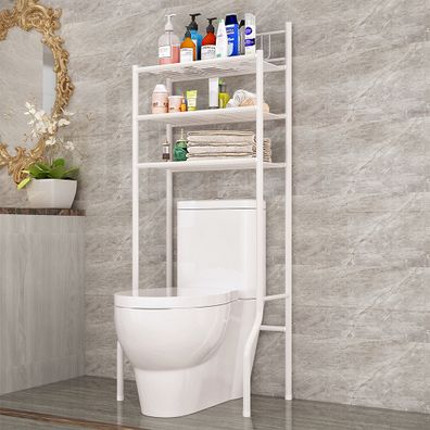 KONDELA Remin regál nad wc biela