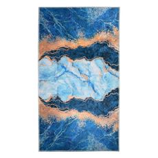 Modrý/v zlatej farbe koberec behúň 200x80 cm - Vitaus