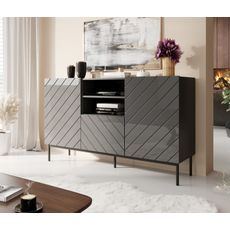 CAMA MEBLE Abeto / Pafos / Slide kovový rám 144 cm čierna