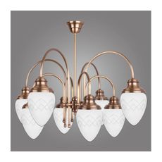 Kemar RI/8/M - Luster na tyči RINAMA 8xE27/60W/230V mosadz