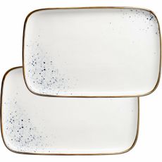 Mäser 2-dílná sada táců Pintar White modré tečky30 x 20 x 2 cm, L