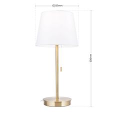 Orion LA 4-1205/1 - Stolná lampa s USB portom LUDWIG 1xE27/40W/230V biela/zlatá