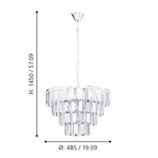 Eglo 99094 - Luster na reťazi ERSEKA 7xE14/40W/230V