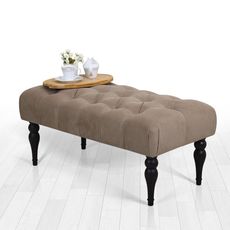 Elegantná lavica Missus - hnedá