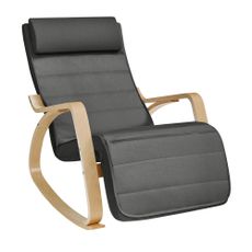 Boxxx RELAXAČNÉ KRESLO, drevo, textil, tmavosivá