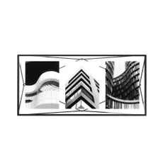 Čierny kovový rámček stojací/na stenu 48x23 cm Prisma – Umbra