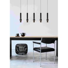 Lucide 24402/30/30 -LED Stmievateľný luster na lanku MARGARY 5xLED/4,2W/230V čierna