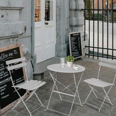Balkónová zostava Orion, stôl + 2 stoličky, sivá