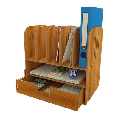 DIY zakladač na dokumenty A4 so zásuvkou tmavé drevo B20 Svetlé drevo