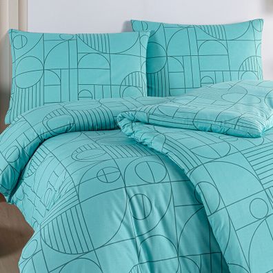 BedTex Bavlnené obliečky Geo Aquatic Awe, 140 x 220 cm, 70 x 90 cm, 140 x 220 cm, 70 x 90 cm