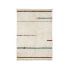 Modro-krémový prateľný ručne tkaný bavlnený koberec 90x130 cm Lanes Vintage Blue – Lorena Canals
