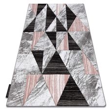 Sivo-ružový geometrický koberec Alter Rozmer: 160x220 cm