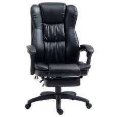 Masážne kreslo s výsuvnou opierkou na nohy 68,5 cm x 68,5 cm x 119-127 cm | čierna