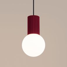 Sollux SL.1749 - Luster na lanku HALO 1xG9/8W/230V pr. 12 cm červená