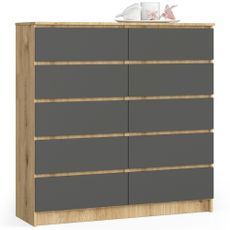Ak furniture Komoda Kuba 120 cm dub artisan/grafit