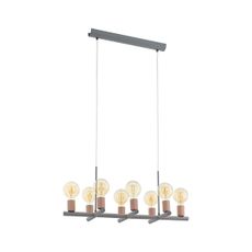 Eglo 97449 - Luster na lanku ADRI 2 8xE27/60W/230V