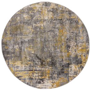 Flair Rugs koberce Kusový koberec Cocktail Wonderlust Grey/Ochre kruh - 160x160 (priemer) kruh cm