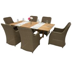 Deokork Záhradný obdĺžnikový stôl MONTANA 160/210 x 90 cm (teak)