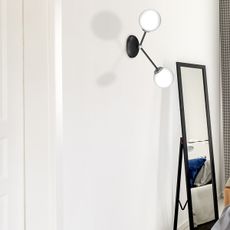 Nástenné svietidlo JOY 2xE14/40W/230V čierna/lesklý chróm