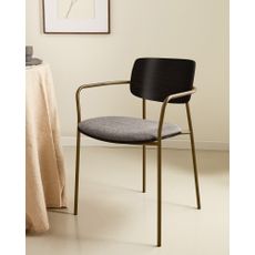 Sivo-hnedá jedálenská stolička Maureen – Kave Home