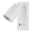 LED Nástenné bodové svietidlo s USB CHARGE LED/5W/230V biela
