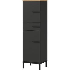 Tmavosivá kúpeľňová skrinka v dekore duba 34x123 cm Yonkers - Germania