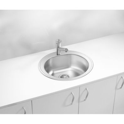 ALVEUS 1116756 - Kuchynský drez FORM pr. 51 cm matná oceľ/satin, hĺbka 18,5 cm