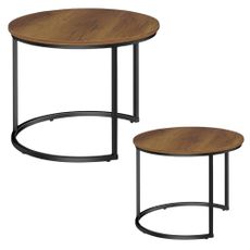 LEAN Sada okruhlých konferenčných stolíkov 2v1 – 70x50cm a 45x44cm