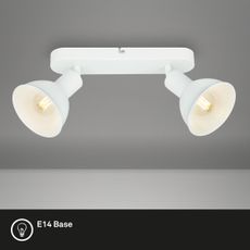 Briloner 2674-026 - Bodové svietidlo RETRO 2xE14/25W/230V biela
