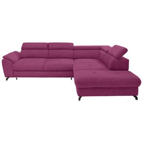 Stylife ROHOVÁ SEDACIA SÚPRAVA, textil, magenta