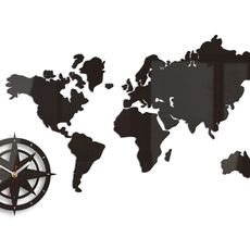 ModernClock 3D nalepovacie hodiny World wenge