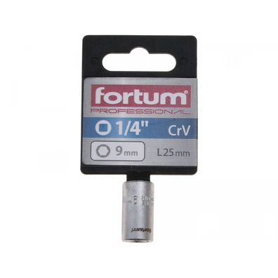 Hlavice nástrčná, 1/4", 9mm, L 25mm, 61CrV5