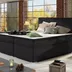 Posteľ Boxspring Divalia 200 x 180, čierna (látka - bd 02)