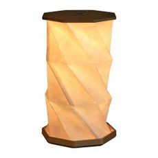 Hnedá LED stolová lampa (výška 18 cm) Twist Hexagon – Gingko