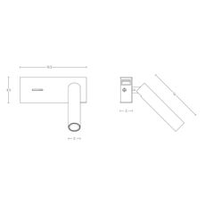 Zambelis H75 - LED Nástenné svietidlo LED/3W/230V USB čierna