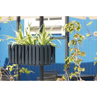 NABBI DDEF400W samozavlažovací plastový balkónový kvetináč 38 cm biela