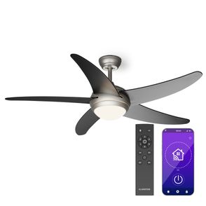 Klarstein Bolero 2 v 1 Smart, stropný ventilátor, O 132 cm, svetlo 55 W, diaľkové ovládanie, ovládanie cez aplikáciu, 2 smery chodu