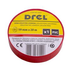 DREL Izolačná páska PVC červená 19mm x 0,18mm x 20m